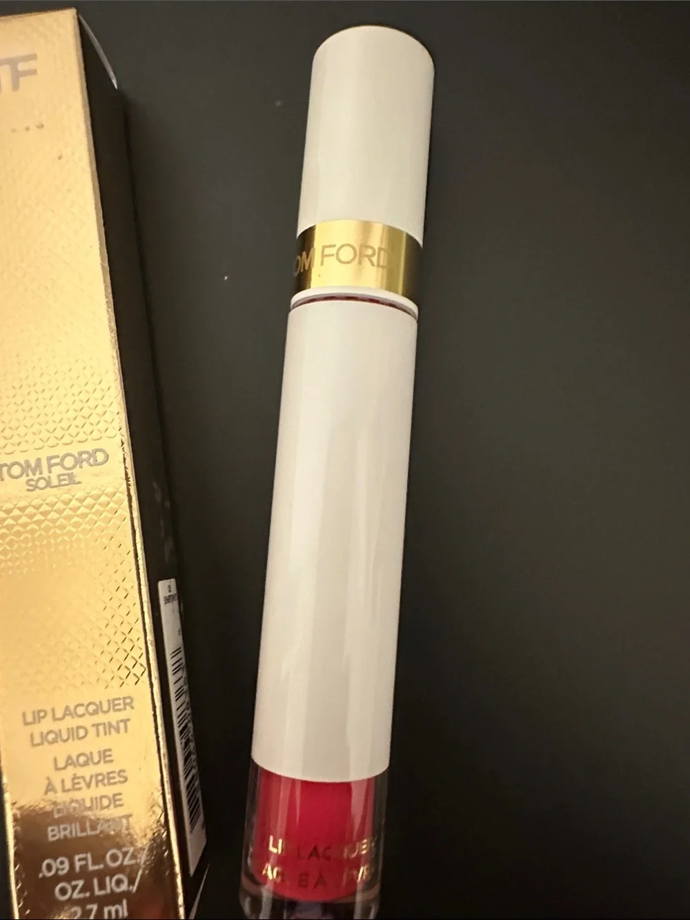 Tom Ford Soleil Lip Lacquer Liquid Tint - Color Exhibitionist. Deep Pink